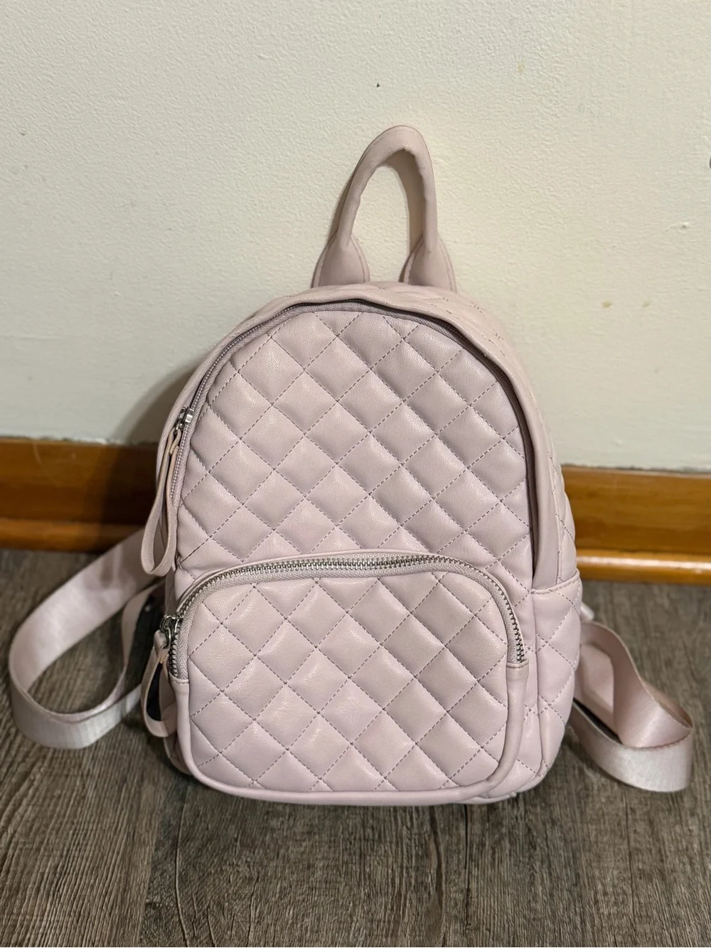 Madden Girl Quilted Pink Mini Backpack